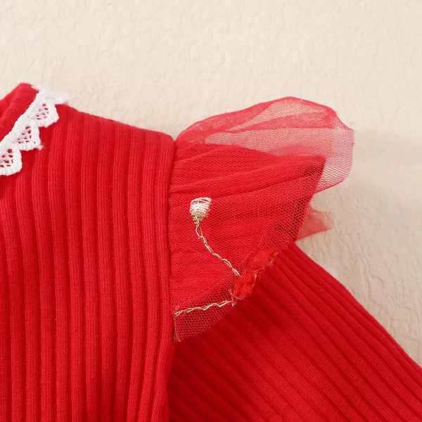 Vestido Vermelho Luxo com Tule e Bordado - Image 6