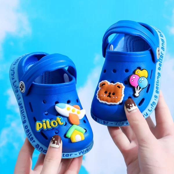 Sandália Crocs Ursinho Azul
