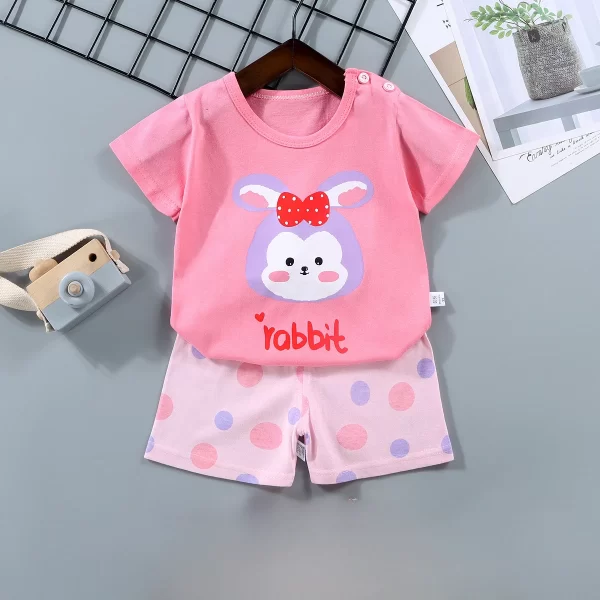 Conjunto T-Shirts e Shorts Rosa Coelho