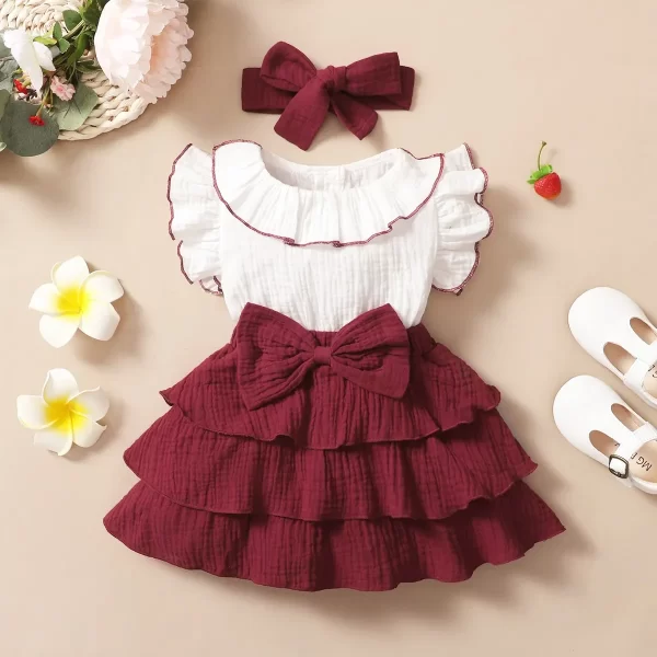 Vestido Encanto Bordô com Laço