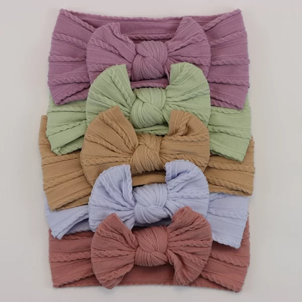 Kit 5 Peças - Faixa Turbante Liso Escuro Sortido Fofux