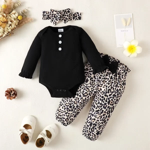 Conjunto 3 Peças Longo Preto Onça