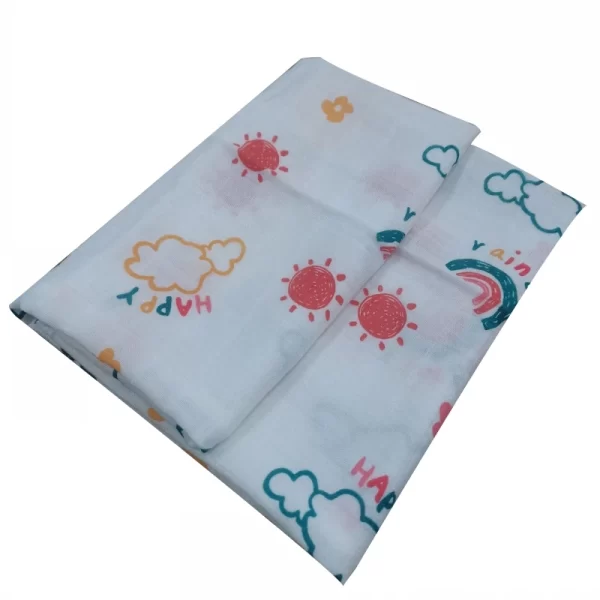 Cueiro Branco Estampado Happy