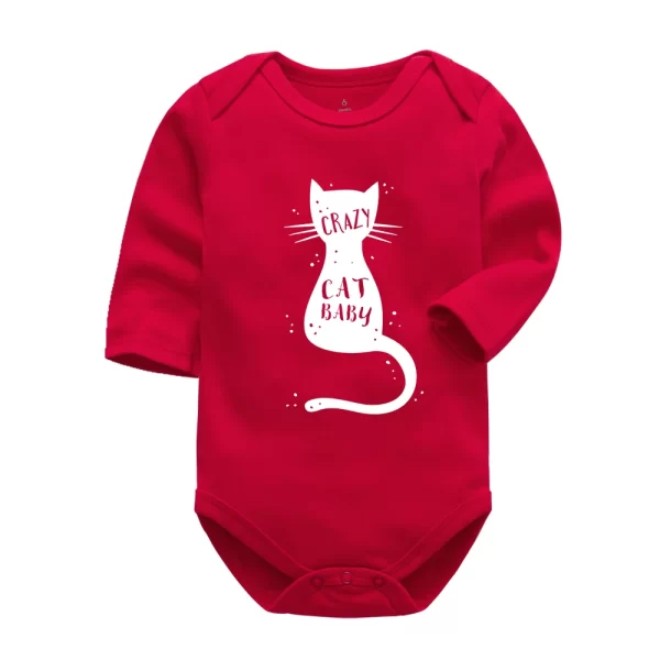 Body Bebê Algodão Manga Longa Gatinho - Image 2