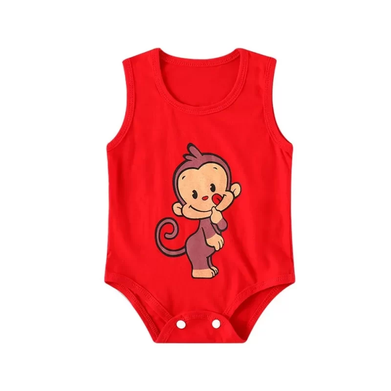 Body Regata Algodão Vermelho Kong.webp